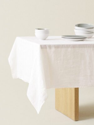 Plain Linen Tablecloth